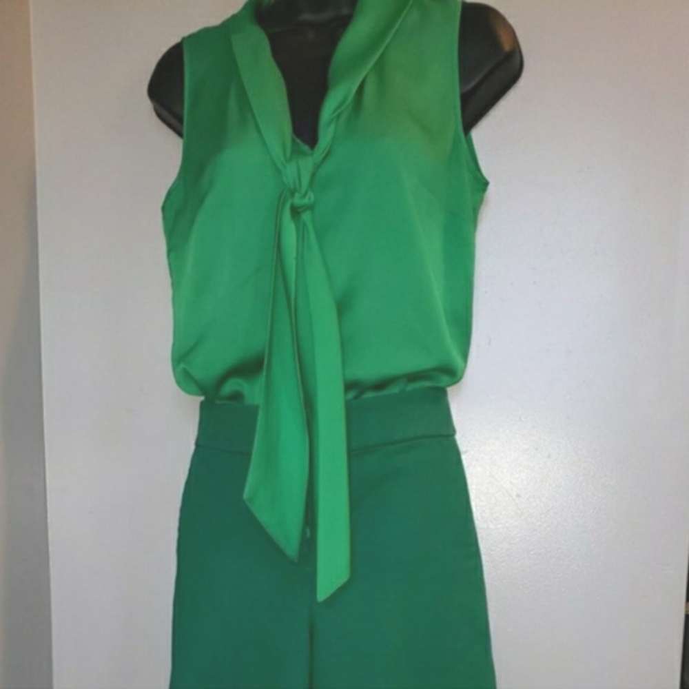 Cynthia Rowley green silky top